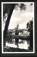 AK Laun / Louny, Blick über Den Fluss Zur Kirche  - Tchéquie