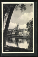 AK Laun / Louny, Blick über Den Fluss Zum Zentrum  - Tchéquie