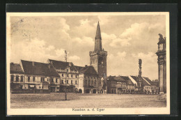 AK Kaaden /Eger, Kirche Auf Dem Marktplatz  - Tchéquie