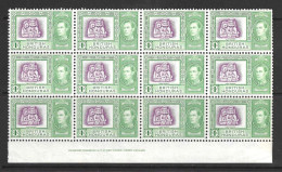 .Br. HONDURAS....KING GEORGE VI...(1936-52..)...1c  X IMPRINT  BLOCK OF 12.....SG150....MNH..... - Honduras Britannique (...-1970)