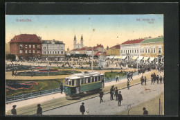 AK Szabadka, Strassenbahn Am Park  - Servië