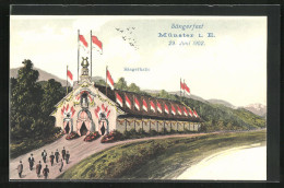 CPA Münster I. E., Sängerfest 1902, Sängerhalle  - Andere & Zonder Classificatie