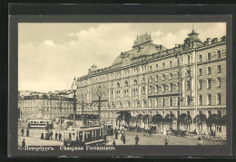 AK St. Petersbourg, Hotel Du Nord, Strassenbahn  - Russie