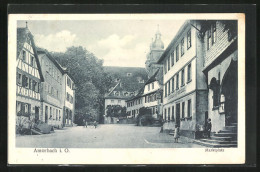 AK Amorbach I. Odenwald, Strassenpartie Mit Gasthaus  - Amorbach