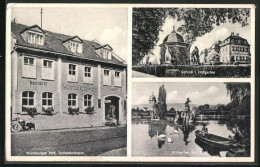 AK Veitshöchheim, Gasthaus Würzburger Hof, Schloss, Hofgarten  - Wuerzburg