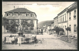 AK Stadtsteinach /Frankenwald, Hauptstrasse Mit Apotheke Und St. Christofbrunnen  - Other & Unclassified