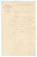 COURRIER Année 1862 De BELLOT Arbitre De Commerce 13 Cours Romestang à VIENNE 38 ISERE ( SERRIERES ) - 1862 Napoleone III