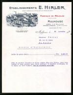 Facture Mulhouse 1937, Etablissements E. Hirler, Fabrique De Meubles, Fabrikanlage  - Otros & Sin Clasificación