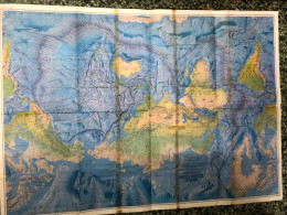 World Maps Old-the World National Geographic Society Before 1975-1 Pcs - Carte Topografiche