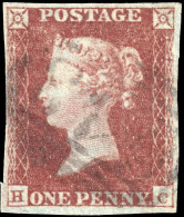 GB / England -1849/50 SG8 (SpecBS31) 1d Red-brown Plate 95 (HC) Used Barred Numeral 643 Of RICKMANSWORTH (Hertfordshire) - Usati