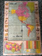 World Maps Old-chau My 1968 Before 1975-1 Pcs - Cartes Topographiques