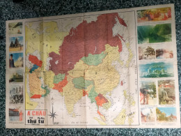 World Maps Old-a Chau Tap Tri 1968 Before 1975-1 Pcs - Topographische Kaarten