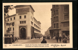 CPA Casablanca, Entrée De L`avenue Général-d`Amade  - Casablanca