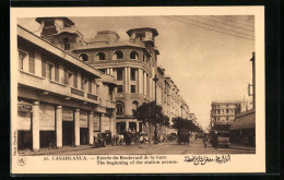 CPA Casablanca, Entrée Du Boulevard De La Gare  - Casablanca