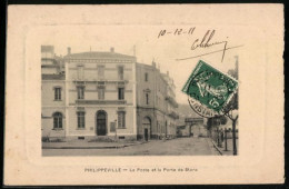 CPA Philippeville, La Poste Et La Porte De Stora  - Skikda (Philippeville)