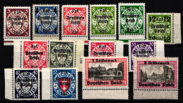 Deutsches Reich 716-729 Postfrisch Rand Mit Falz #JZ977 - Autres & Non Classés