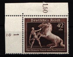 Deutsches Reich 699 BE Postfrisch Bogenecke Ol Formnummer, Rand Mit Falz #JZ975 - Otros & Sin Clasificación