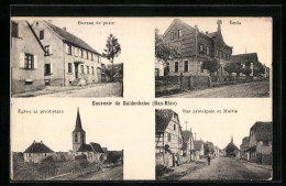 CPA Baldenheim, Bureau De Poste, Rue Principale Et Mairie  - Other & Unclassified