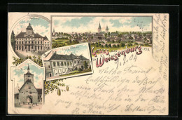 Lithographie Weissenburg, Château Gaisberg, Altes Thor, Hôtel De Ville  - Andere & Zonder Classificatie