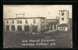 CPA Sulzbach, Fabrik Scheuren Nach Dem Gefecht 1914  - Otros & Sin Clasificación