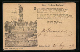 Vorläufer-Lithographie Das National-Denkmal, 1889  - Other & Unclassified