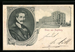 AK Augsburg, Ganzsache Bayern PP15F2 /08, Prinz Karl Von Bayern-Kaserne  - Tarjetas