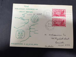 17-5-2024 (5 Z 24) UK  - 52nd Philatelic Congress Of Great Britain (Folkestone / Boulogne)  1970 - Briefmarkenausstellungen