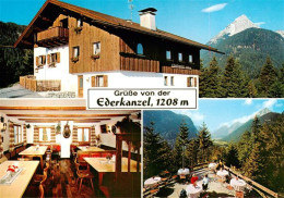 73905194 Ederkanzel 1208m Mittenwald Bayern Gasthof Ederkanzel Gaststube Terrass - Mittenwald