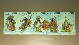 Singapore SMRT TransitLink Metro Train Subway Ticket Card, FUJIFILM - Chinese God, Set Of 5 Used Cards - Singapour