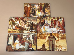 USA UNITED STATES America Prepaid Telecard Phonecard, The Story Of Christ Collector Series, Set Of 5 Mint Cards - Colecciones