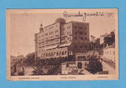 613 SPAIN ANDALUCIA GRANADA ESPAÑA RARE POSTCARD HOTEL CASINO ALHAMBRA PALACE - Granada
