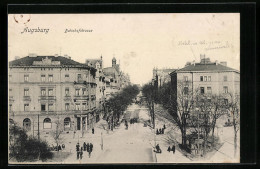 AK Augsburg, Blick In Die Bahnhofstrasse Mit Geschäften  - Augsburg