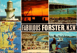 17-5-2024 (5 Z 25) Australia - NSW - Fabulous Forster With Map And Lighthouse) - Leuchttürme