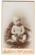 Fotografie Jacob Gebrüder Nachfl., Charlottenburg, Wilmersdorfer Strasse 56, Baby, Auf Einem Sessel Sitzend  - Anonyme Personen