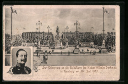 AK Hamburg, Zur Erinnerung An Die Enthüllung Des Kaiser Wilhelm Denkmals 1903  - Mitte