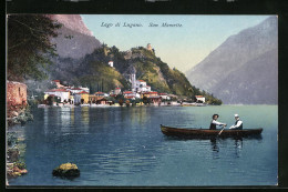 Cartolina San Mamette, Ruderpartie Mit Ortsblick Auf Dem Lago Di Lugano  - Other & Unclassified