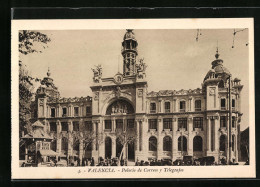 Postal Valencia, Palacio De Correos Y Telegrafos  - Valencia
