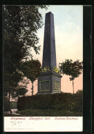 AK Trautenau, Gablenz-Denkmal, Kampffeld 1866  - República Checa
