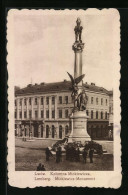 AK Lemberg, Ansicht Des Mickiewicz-Monuments  - Ucraina