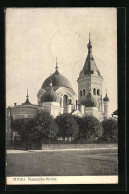 AK Mitau, Russische Kirche Mit Strassenpartie  - Letonia