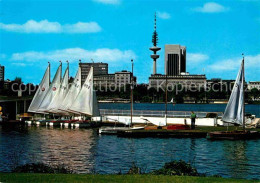 72663722 Hamburg Aussenalster Fernsehturm Hotel Hamburg Plaza Segelboote Hamburg - Other & Unclassified