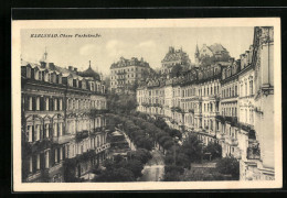 AK Karlsbad, Obere Parkstrasse Aus Der Vogelschau  - Tchéquie