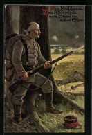 Künstler-AK Dein Reich Komme... - Soldat Mit Kopfverband  - Guerra 1914-18