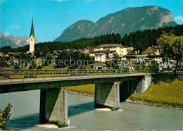 72662877 Kirchbichl Tirol Inn Bruecke Gegen Kaisergebirge Und Poelven Kirchbichl - Sonstige & Ohne Zuordnung