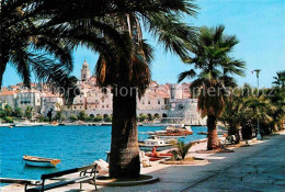 72662157 Korcula Uferpromenade Palmen Altstadt  - Croatia
