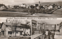 8441 HASELBACH, Gasthof - Pension Anker, Dorfansicht, 1965, Deutliche Druckspuren - Straubing