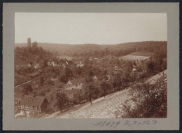 Fotografie Brück & Sohn Meissen, Ansicht Tautenburg I. Thür., Teilansicht Der Ortschaft Mit Altem Turm  - Places