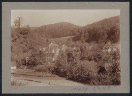 Fotografie Brück & Sohn Meissen, Ansicht Tautenburg I. Thür., Teilansicht Des Ortes Mit Wohnhäusern Und Altem Turm  - Places