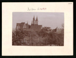 Fotografie Brück & Sohn Meissen, Ansicht Meissen, Baumblüte Mit Blick Auf Die Albrechtsburg Und Den Dom  - Places