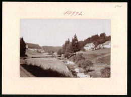 Fotografie Brück & Sohn Meissen, Ansicht Zöblitz I. Erzg., Blick In Das Schwarzwassertal Mit Sägewerk  - Places